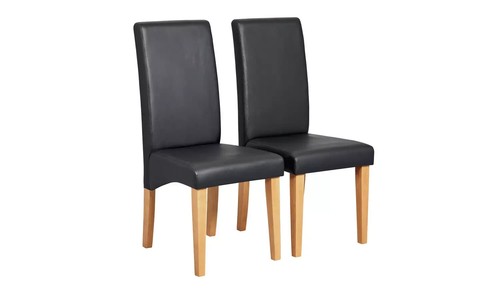 Pair skirted dining chairs - of,