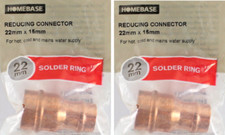 2x 22mm x 15mm REDUCED COUPLING Copper SOLDER RING Central Heating Water Fitting