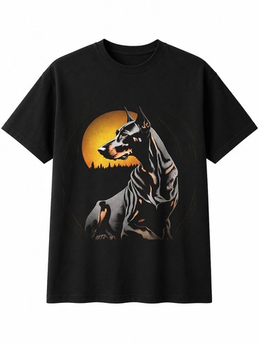 Graphic doberman moonlight - in,