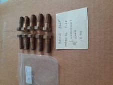 large brass bolt 11/4" hex head 5/16 thread 10no