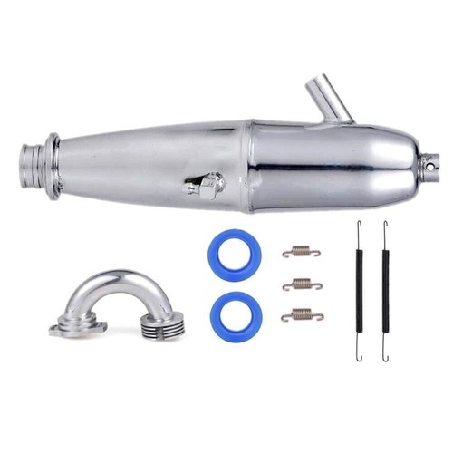Aluminum exhaust muffler - aluminum, pipe