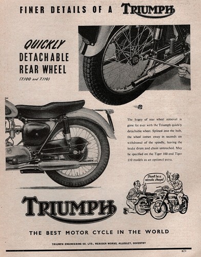 1954 triumph tiger 500 - tiger, t100