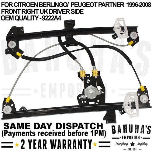 Front right window regulator - front,