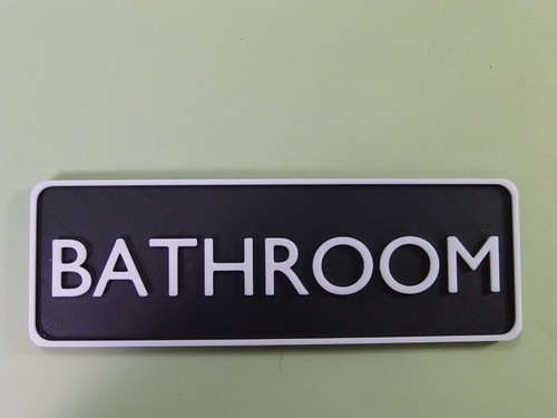 White black bathroom - bathroom, sign