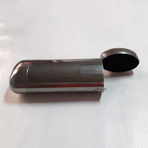 Hard metal silver glasses case - silver,