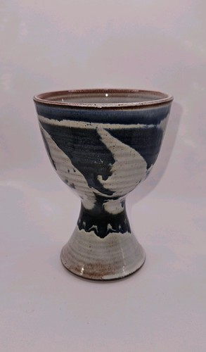 Vintage studio pottery goblet - studio,