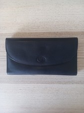 Used Women's Laura Ashley Purse In Black Leather. 8" X 4"