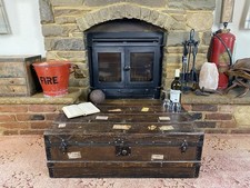 Old antique steamer trunk - old,