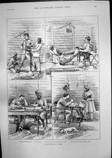 Old Print Officers Life Burmah