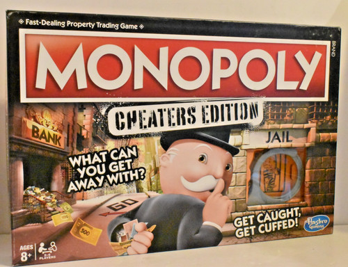 Hasbro monopoly cheaters - monopoly,
