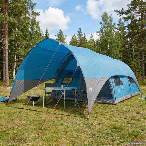 Tunnel tent blue person - blue, 10-person