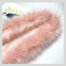 1M Faux Fur Fluffy Plush Strips Ribbon 11cm Edge Trim For Clothing Coat Hood Hat