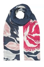 Jigsaw Graphic Rose Silk Long