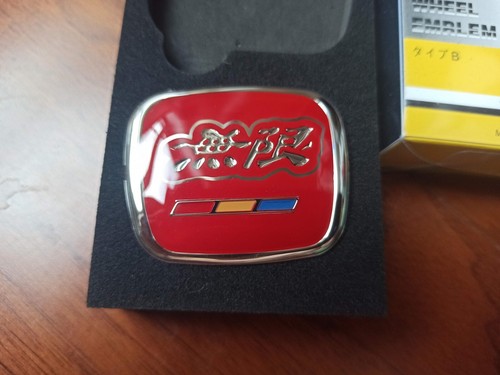 Mugen red steering badge - mugen,