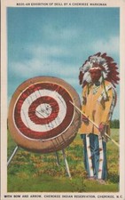 Postcard Bow Arrow Cherokee