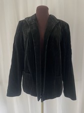 Black velvet velour collared