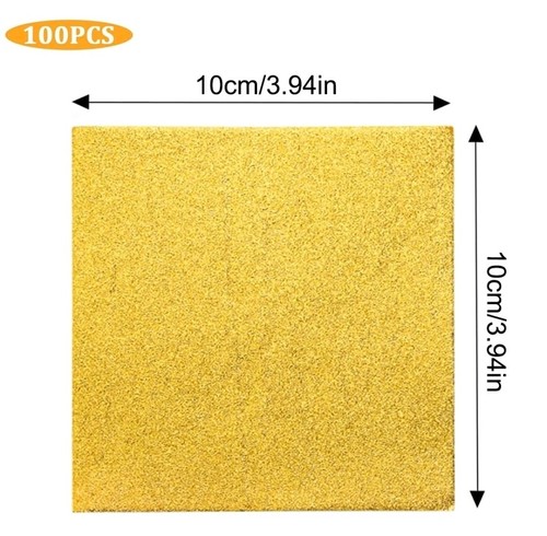 100 gold square foil - gold,