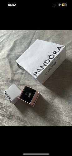 Pandora silver hoop - pandora, earrings