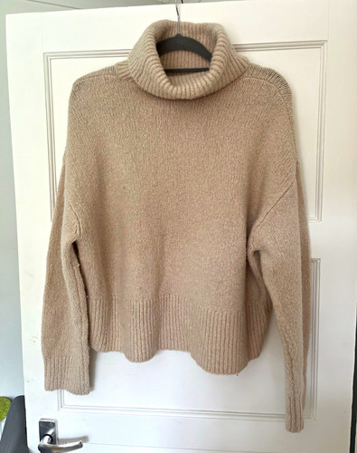 Beige turtleneck jumper - h&m,