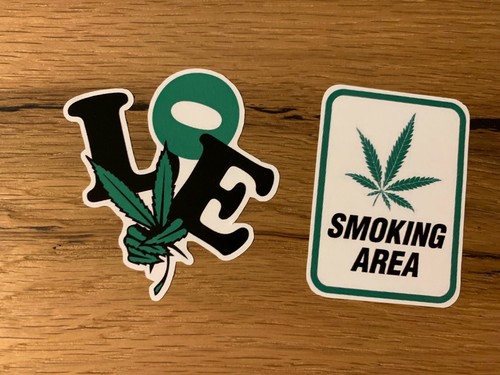 Love hemp sticker - 2x,