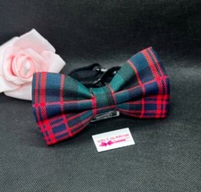 MacDonald Modern Red Bow Tie Necktie Dickie Wedding Burns Night Sash Tartan Kilt