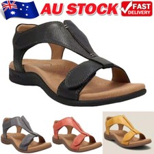 Women Orthopedic Open Toe Sandals Arch Support Flats Summer Beach Slippers Shoes