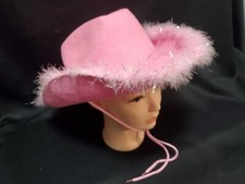 Pink Cowgirl Hat with Fluffy