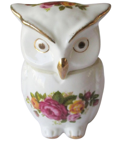 Cottage rose owl - "cottage, rose"