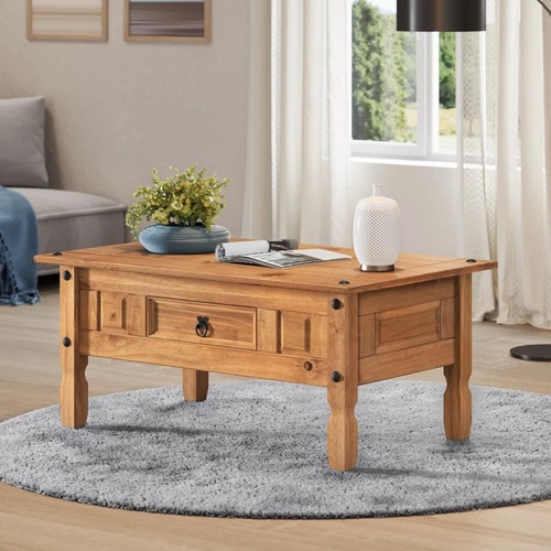 Coffee table mexican solid - coffee,