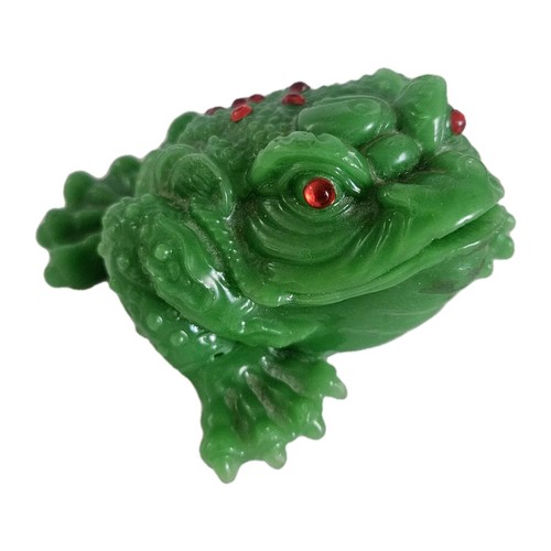 Vtg jade green frog - vtg,