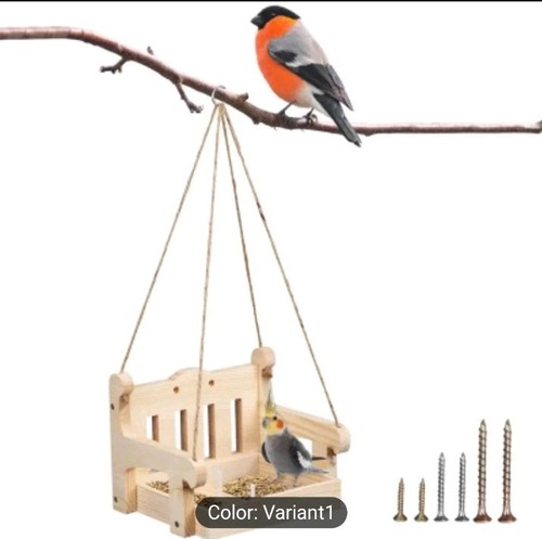 Wooden bird feeder - bird, squirrel