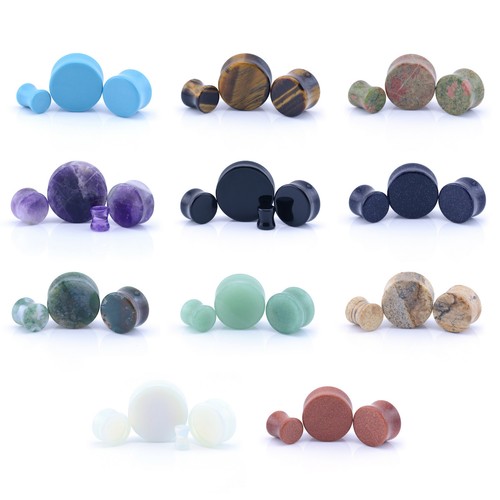 Stone ear plug - semi, precious