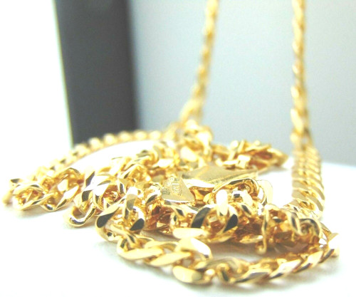 9ct gold curb chain - gold,