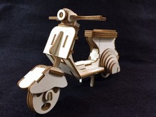 Laser cut wooden scooter vespa - cut,