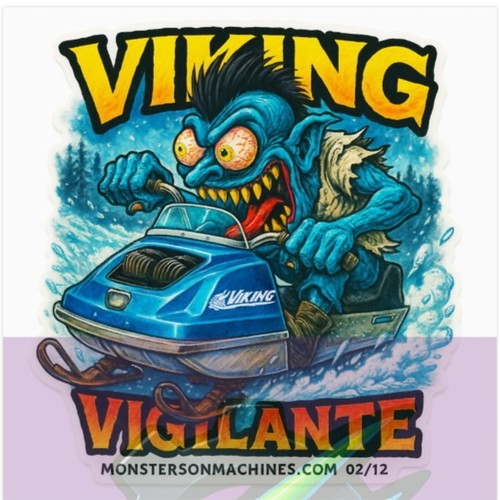 Viking vigilante race 9x9cm - viking,