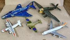 Aeroplane Scrapyard - 2x Dinky, 1x Matchbox, 1x Shabak, 1x Unbranded Spitfire
