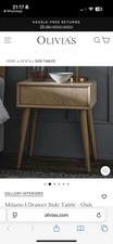 Olivia’s Milano 1 Drawer Solid oak Side Table
