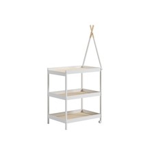 Hirch Changing Table with Storage Shelves In White, Solid Beech Wood RRP £139.99