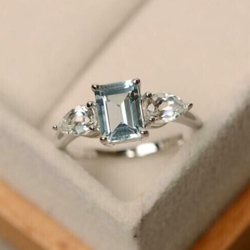 Emerald cut aquamarine diamond - cut,