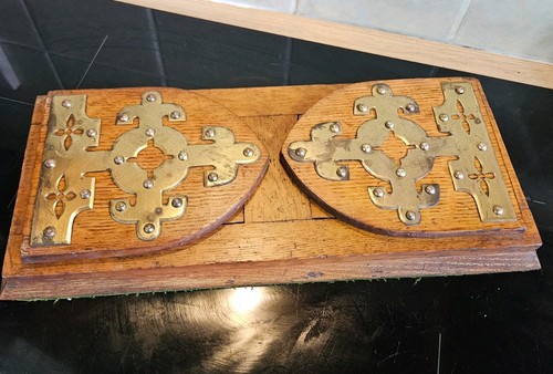 Antique oak and - brass, book