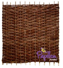 Woven Willow Hurdle Fencing Fence Panel Bunched Weave Garden Screening 6ft x 6ft