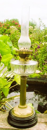 Antique oil lamp circa - antique,