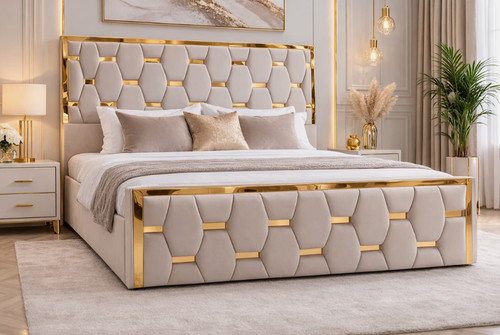 Luxury gold trim upholstered - luxury,