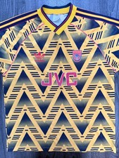 Original Adidas Arsenal 1991/1993 Away Shirt Bruised Banana Mens Large