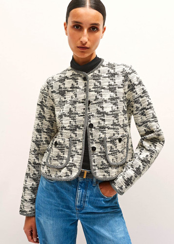 Black white houndstooth - black/white,