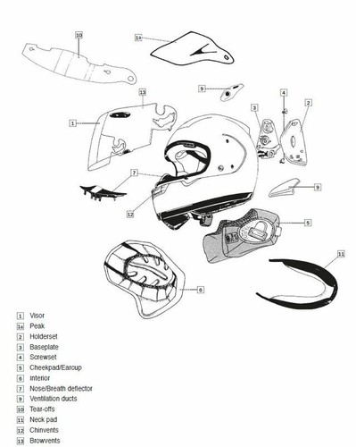 Arai replacement sledn - arai,