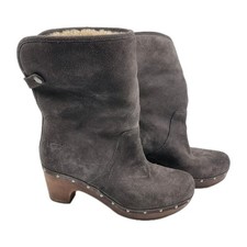 UGG Suede Shearling Lined Clog
