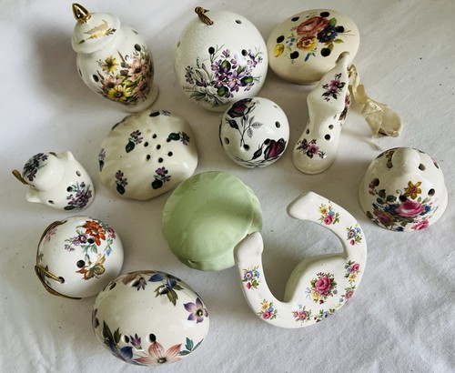 Vintage ceramic pomanders - vintage,