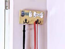 Personalised wooden dog leash hanger