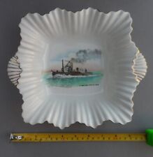 A large 9.25 inch Shelley Late Foley Nursery Ware "British Mining Boat" dish.